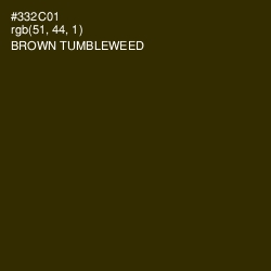 #332C01 - Brown Tumbleweed Color Image
